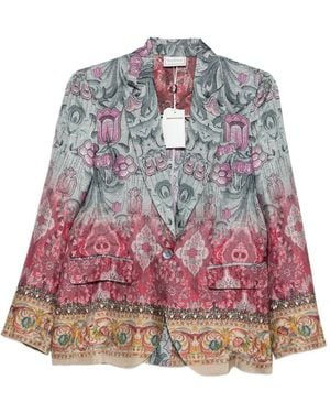 Pierre Louis Mascia Silk Single Breasted Jacket - Red