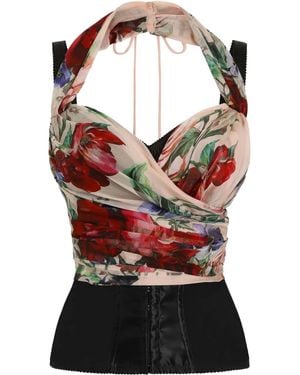 Dolce & Gabbana Floral Top - Rood