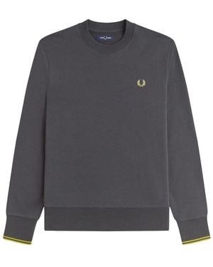 Fred Perry Sweatshirt With Logo - Gray