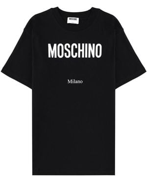 Moschino Logo Crew Neck T-Shirt - Black