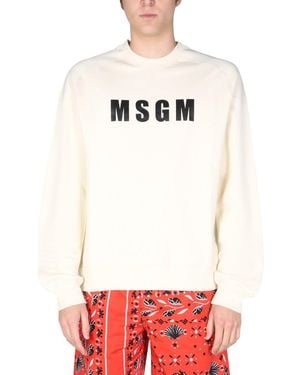 MSGM Logo Sweatshirts - White