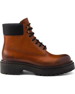 Prada Lederstiefel - Braun