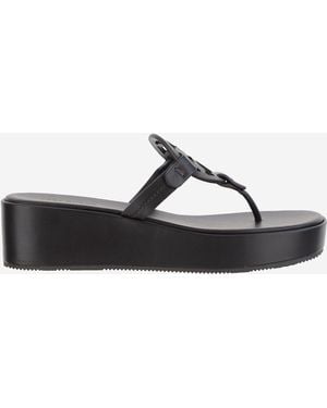 Tory Burch Miller Sandalias de cuña - Negro