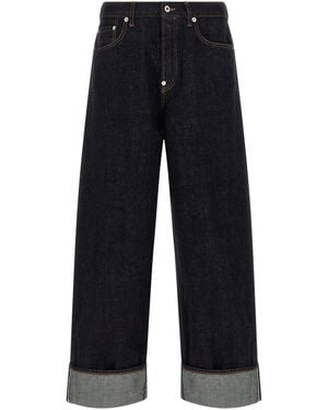 KENZO 'turn -up' Jeans - Blauw