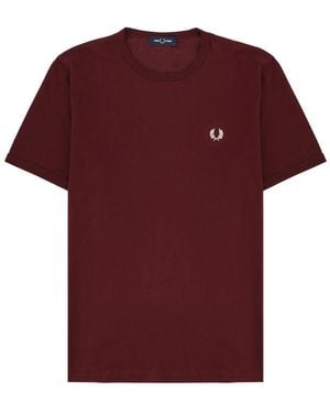 Fred Perry T-Shirt With Logo - Red