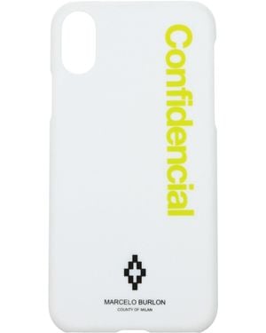 Marcelo Burlon Porta Iphone Iphone X Donna Plastica Bianco - White