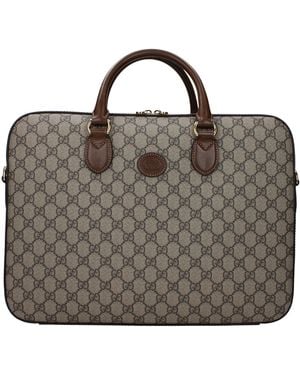Gucci Work Bags Fabric/Ebano - Multicolour