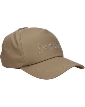 Saint Laurent Hats Cotton - Brown