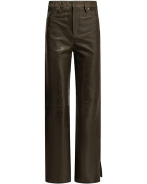 Golden Goose "Melany" Leather Trousers - Grey