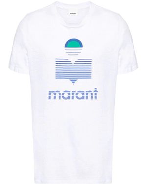 Isabel Marant Karman T-Shirt Aus Leinen - Weiß