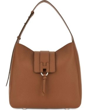 Hogan Trend Hobo-Tasche aus Leder - Braun