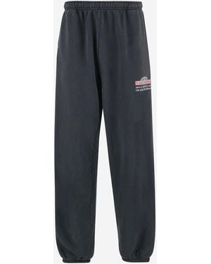 Willy Chavarria Plaza Trousers Printed Cotton - Blue