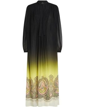 Etro Printed Silk Dress - Black