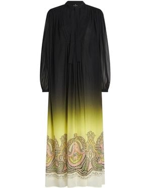 Etro Jurk Met Paisley-print - Zwart