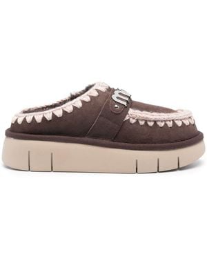 Mou Bounce Clog Slippers - Brown