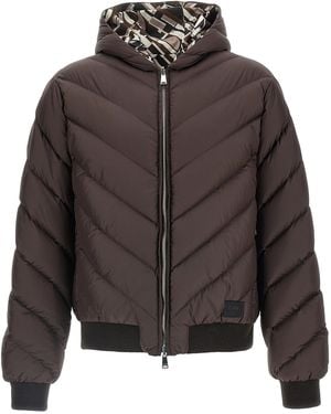 Fendi Wende-Daunenjacke - Grau