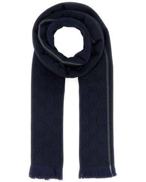 Gucci Midnight Wool Scarf - Blue