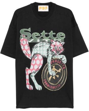 PDF Graphic Print T Shirt - Black
