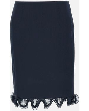 ROTATE BIRGER CHRISTENSEN Chiffon-Rüschenshirt - Blau
