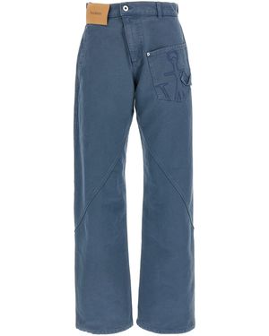 JW Anderson Twisted Workwear-Hose - Blau