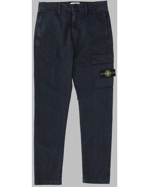 Stone Island Kids Slim Pants - Blue