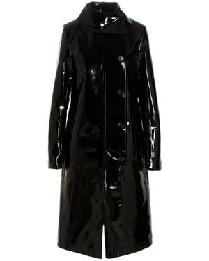 Raf Simons Vinyl Trench Coat - Zwart