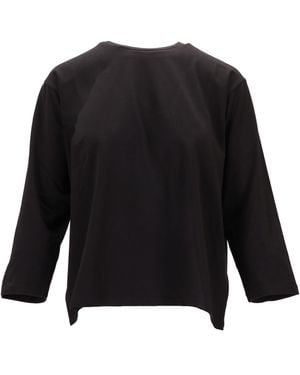 LA ROSE Camiseta Mujer Manica Lunga - Negro