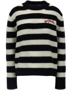Marc Jacobs Alpaca-Wool Blend Striped Sweater - Schwarz