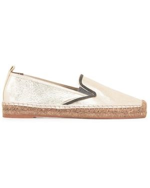 Brunello Cucinelli Leren Espadrilles - Naturel
