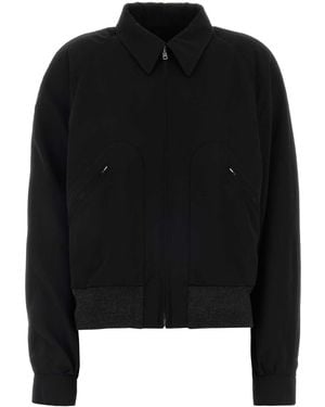 Maison Margiela Black Wool Bomber Jacket