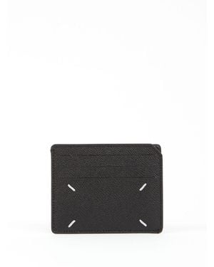 Maison Margiela Portacarte Piccolo Con 4 Punti Di Cucitura - Nero