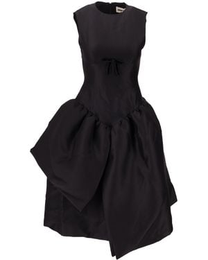 ShuShu/Tong Abendkleid mit gesmoktem Einsatz - Schwarz