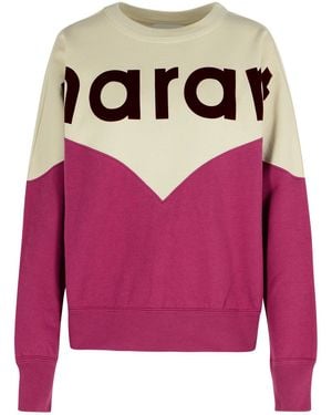 Isabel Marant 'Houston' Sweatshirt in einer Trauben- und Augen -Baumwollmischung - Pink