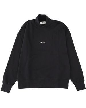 MSGM Mock Collar Sweatshirt - Black