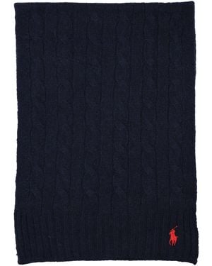 Polo Ralph Lauren Cable Wool-Cashmere Scarf - Blue