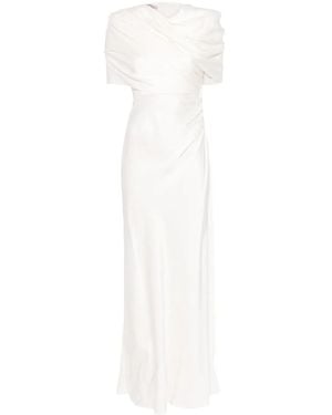 Stella McCartney Drapiertes Abendkleid - Weiß