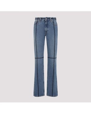 MM6 by Maison Margiela Mid Cotton Jeans - Blue