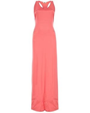 Fendi Satin Long Dress - Pink