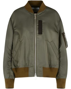 Sacai 'taupe' Nylon Bomberjack - Groen