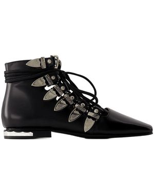 Toga Aj1284 Ankle Boots Leather Black - Zwart