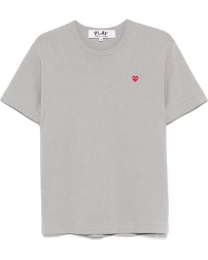 COMME DES GARÇONS PLAY U T Shirt Small Emblem Knit - Grey