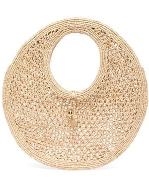 Jacquemus Borsa Di Le Rond Rafia Rafia - Neutro