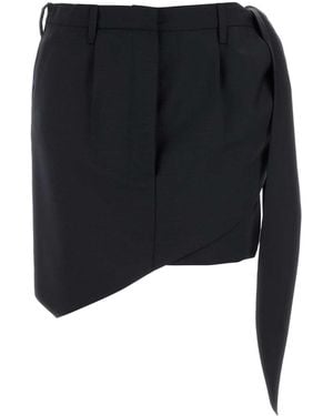 Prada Midnight Mohair Blend Mini Skirt - Black