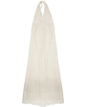 120% Lino Effortless Linen Blend Dress - White