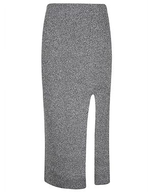 Circus Hotel Viscose Midi Skirt - Gray