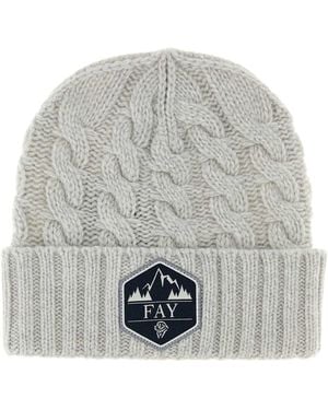 Fay Cappello Maglia A Trecce F.3 - Grey
