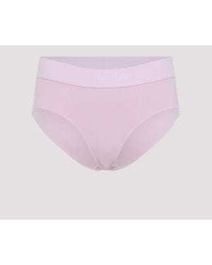 Tom Ford Seamless Modal Blend Briefs With Subtle Branding - Lila