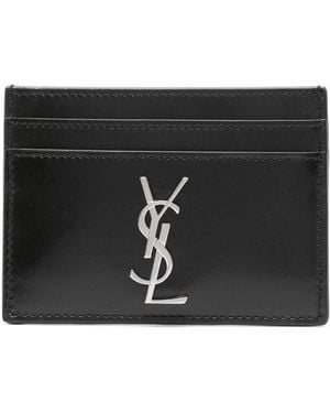 Saint Laurent Cassandre Card Case - Black