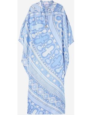 PUCCI Long Silk Dress - Blue