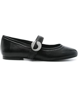Coperni Smooth Leather Flats - Black